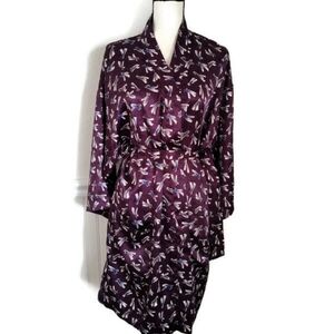 Aubergine Plum Kimono Robe One Size up to XL .